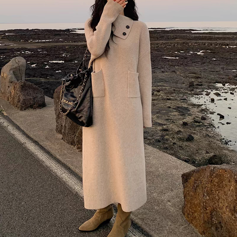 New Long Turtleneck Sweater Dress 12