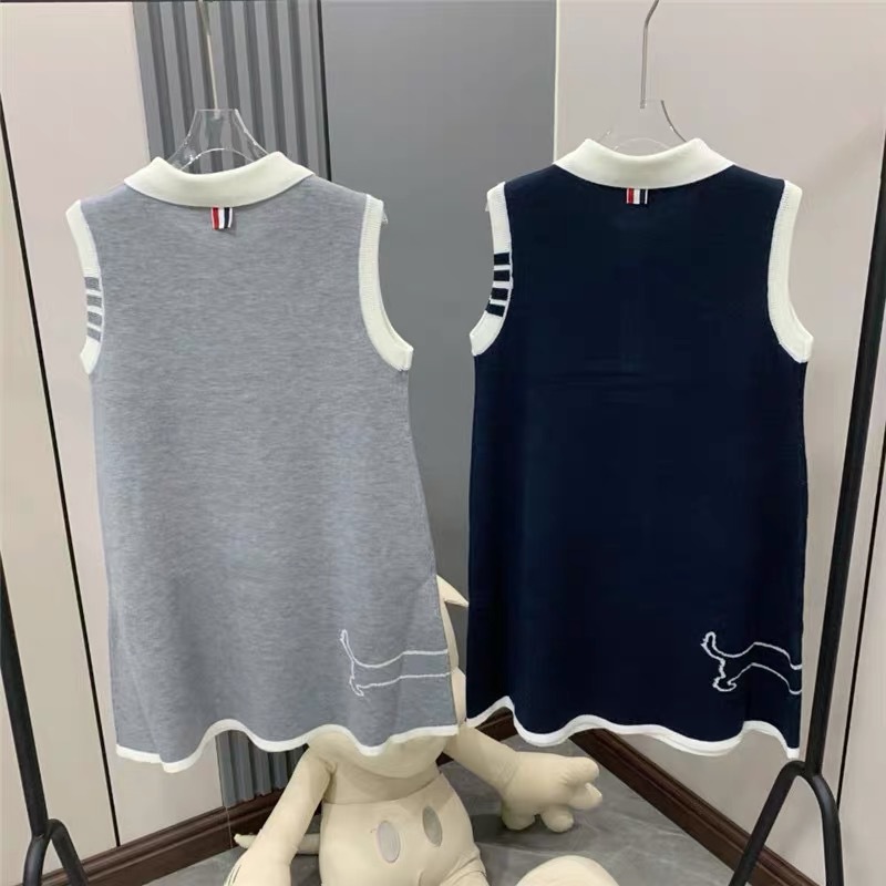 Lapel Contrast Color Sleeveless A-Line Dress 17