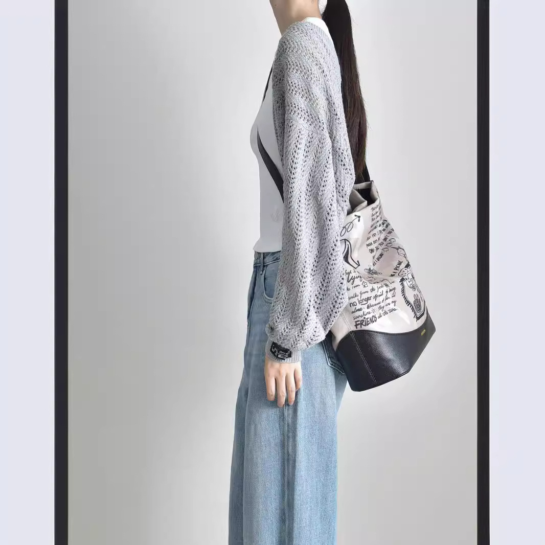 Grey Light Knit Cardigan 22 02