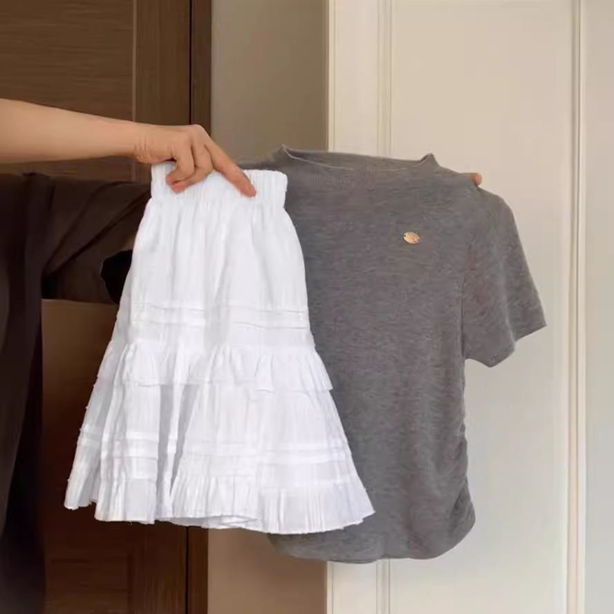 French cake skirt short skirt suit 43 01