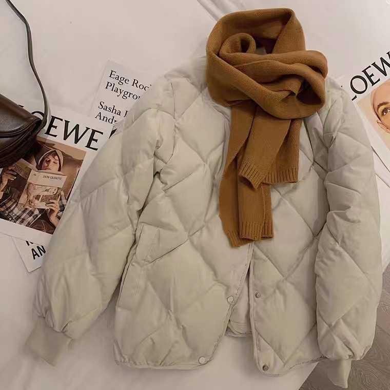 Loose-fitting jacket with rhombus pattern 28 01