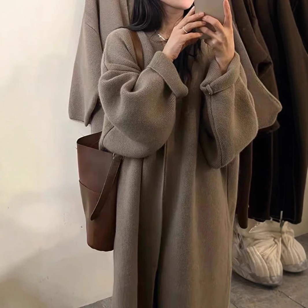 Slouchy knitted cardigan sweater 27 01